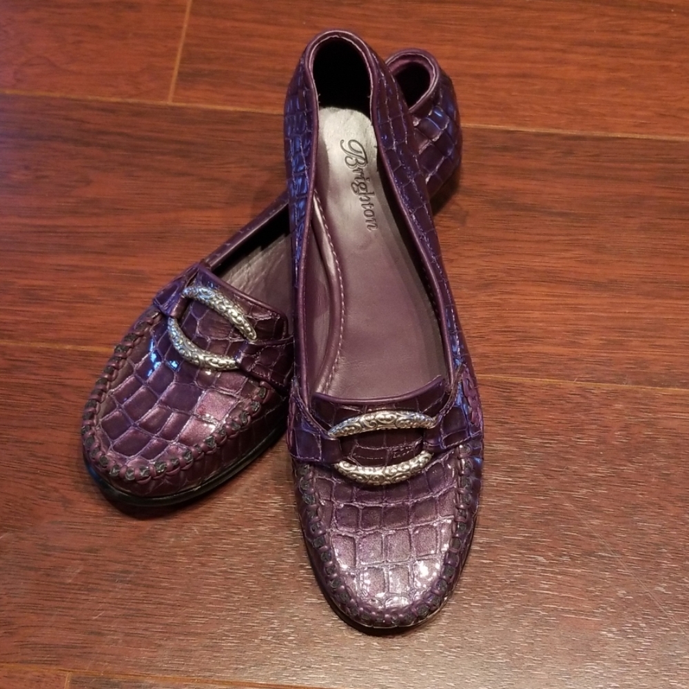 Purple Brighton croc loafers!